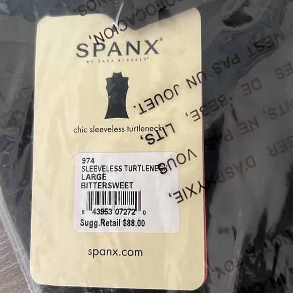 NWT Spanx Sleeveless Turtleneck Size XL Bittersweet On Top and in Control Brown - Picture 10 of 10